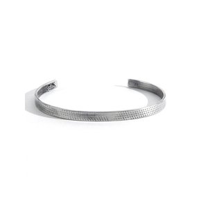 SILVER SCRATCH BANGLE