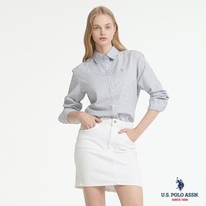 [U.S. POLO ASSN.] FW 여성 코튼 폴리 셔츠_BLUE STRIPE