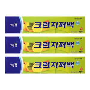  크린랩 크린지퍼백 특대(30cmX35cmX15매) X 3개