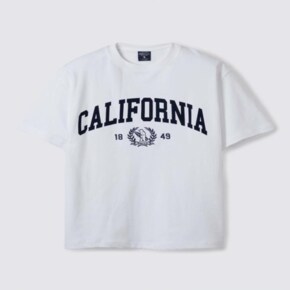 California Letter Short Sleeve T-shirt / 캘리포니아 프린팅 반팔 티셔츠 / WHRAE2324U