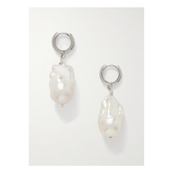 고하 월드 호스트 실버 진주 후프 귀걸이 1647597345498002