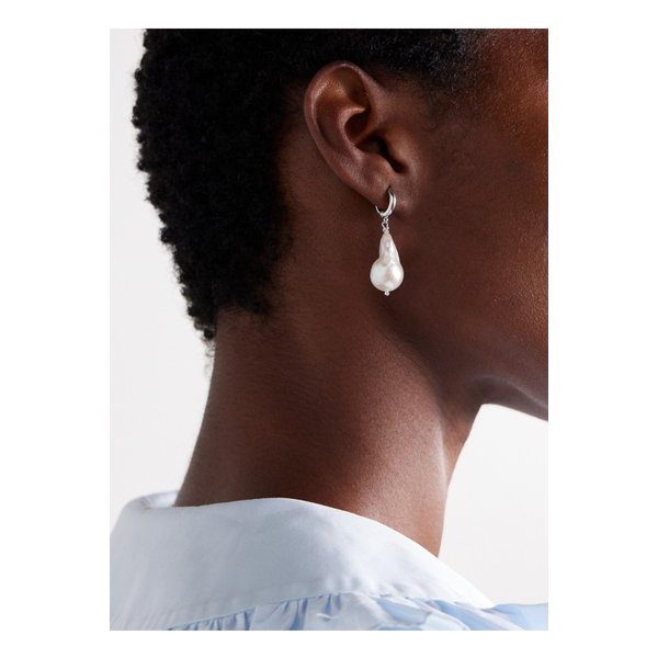 고하 월드 호스트 실버 진주 후프 귀걸이 1647597345498002