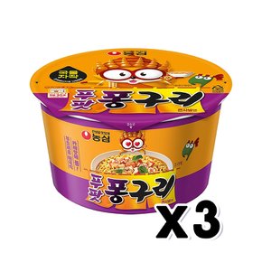 농심 푸팟퐁구리 컵라면 큰사발면 104g x 3개