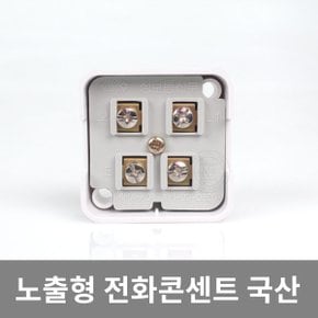 전화 콘센트(일반용) 전화기 플러그 전화연결 4구