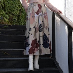 [공식] TRIPLEROOT Big Flower print Skirt Beige