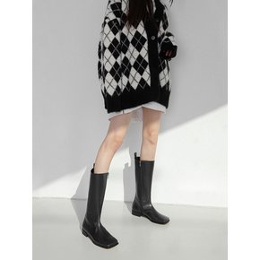 Wide Square Midi Boots (4colors)