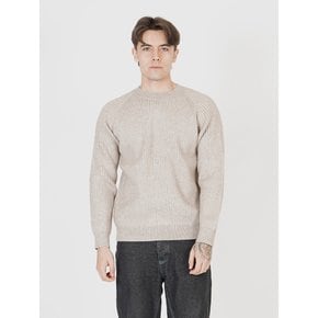 Hazzy Ribbed Raglan Knit (Beige)