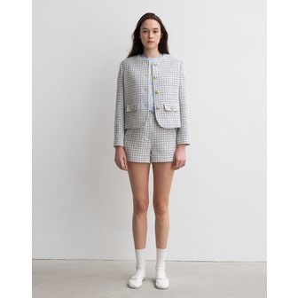 JSNY [23SS] Check Tweed Shorts [Blue] JWPA3E903B1