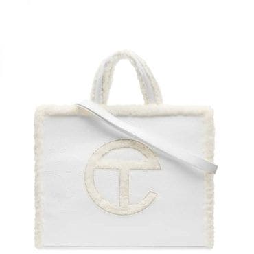 UGG 우먼 UGG 어그 x TELFAR 미디엄 쇼퍼 백 가방 - 화이트 1155851-WHT