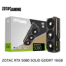  ZOTAC 지포스 RTX 5080 SOLID 고사양 게이밍 그래픽카드 NVIDIA 정품 GDDR7 16GB