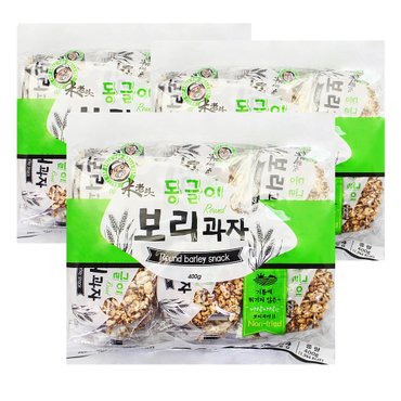  엉클팝 동글이 보리과자 400g (24개입) 3개