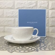 [WEDGWOOD] 웨지우드 와일드 스트로베리 화이트 찻잔 300ml, 받침 세트