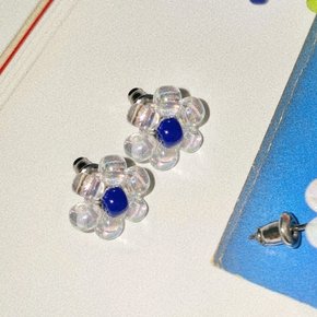 Shiny Glass Flower Beads Earring