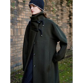 Oscar woodbutton wool coat