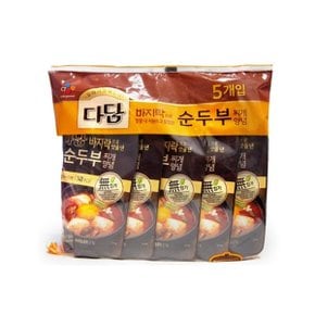 CJ제일제당 다담 바지락 순두부 찌개양념 140g 5개