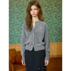 BUTTON BASIC CARDIGAN / dark grey