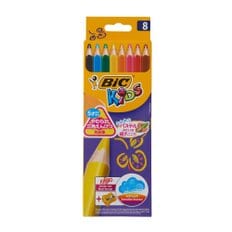 Bic 재팬 빅(Bic) 색연필 8색 들기 쉬운 삼각축 부드러운 심