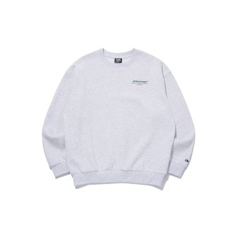 어반에이지 컬러센슈얼 오버 기모 맨투맨 (기모 안감)_화이트멜란지