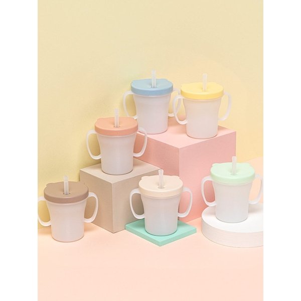 베이비 흘림방지 빨대컵