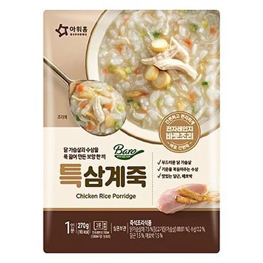  아워홈 특삼계죽 270g x 4개 즉석식품