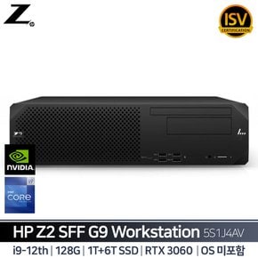 Z2 SFF G9 슬림 워크스테이션 5S1J4AV i9 MAX[i9-12900/128GB/6TB/1TB/RTX 3060/프리도스] 5년 보증