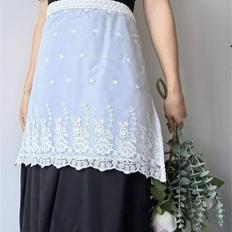  공방 주방 앞치마 레이스 앞치마 플라워 허리 카페 방수 유니폼 꽃집 식당