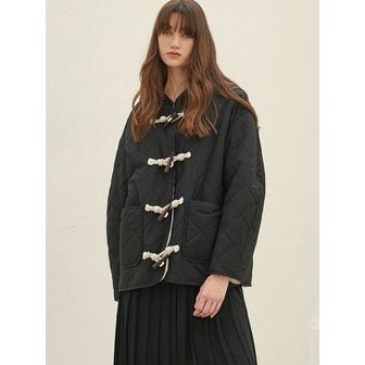 미테 DUFFLE QUILTING FUR JACKET_BLACK