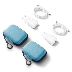18w 고속 충전기 세트 여행용 파우치 포함 1+1 c타입과 usb 포트2개  1포트선택 케이블판매 2포트품절
