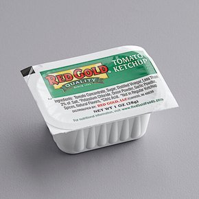 미국 레드 골드 토마토 케첩 미니컵 포장 28g 250개
