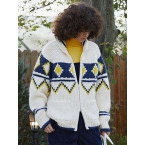 Big Dia Cowichan Cardigan (L/Beige)