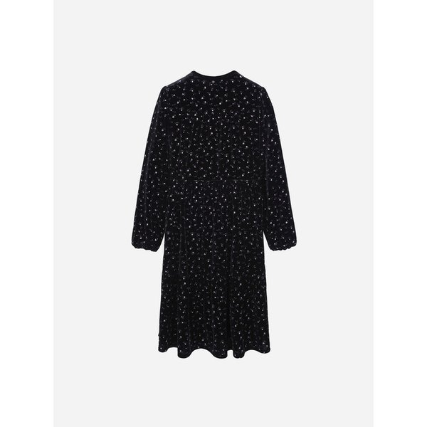 벨벳 믹스 셔링 원피스_T238MOP240W