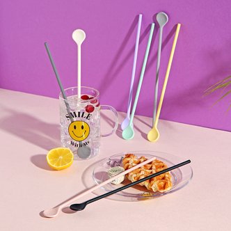 livinglike 이지실리 실리콘 심플 롱스푼 머들러