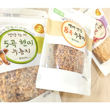  기능성버섯(꽃송이/참송이/영지버섯)이 첨가된 건강 누룽지100g