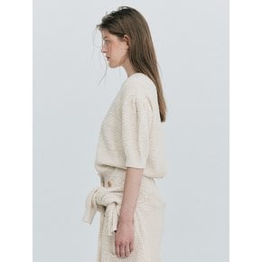 Back Open Knit Top_Cream