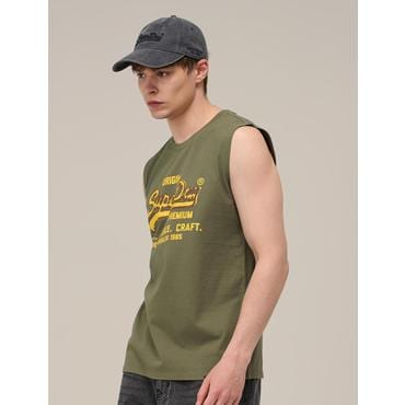SUPERDRY 슈퍼드라이 빈티지 로고 슬리브리스 (SDMIVCP62)