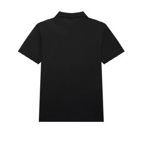 [24SS] 단색 면혼방 반팔 카라 티셔츠 (HZTS4B403BK)