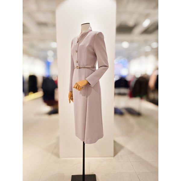 [파주점] [더아이잗컬렉션]벨티드 브이넥 버튼 롱 원피스 CPAA0OP221