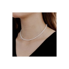 [수지착용]Slim Natural Pearl Choker