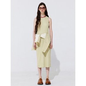 Back Cut-out Sleeveless Dress_Light Green