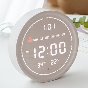 플라이토 와이파이 필링 원형 LED 탁상시계 18cm ENG / 포토사은품