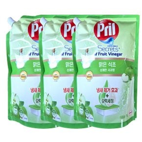 맑은식초 상쾌한 사과향 리필 1Lx3개