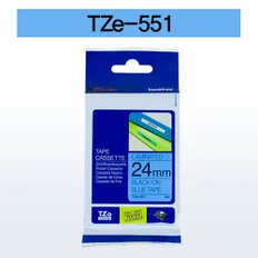 브라더 테이프카트리지(TZe-551 24mm 청색 흑색문자)[NEX]