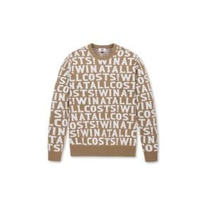 WAAC(왁골프)Men Slogan Jacquard Sweater_WMWAW24705LBR