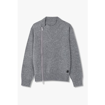 SACAI [사카이]CLASSICS  여성 울 니트 집업 블루종 (그레이) 6415330108