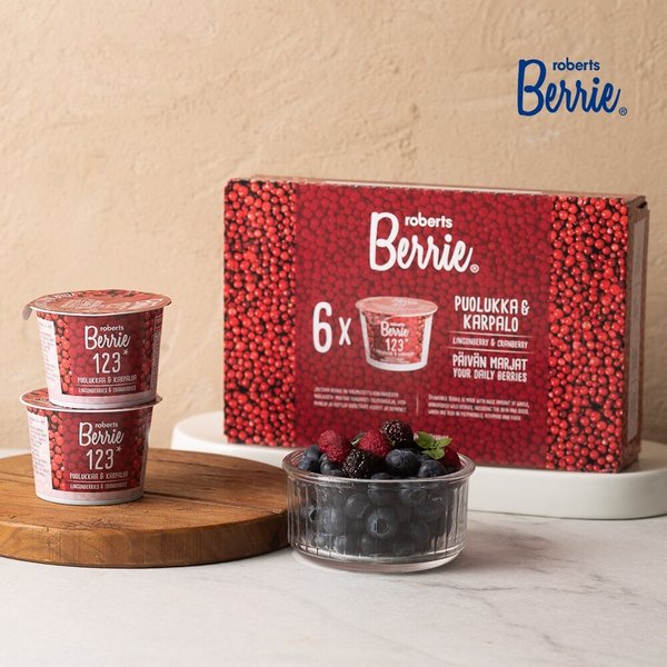 로버츠베리에 링곤베리 크랜베리 123 1박스(100ml x 6팩)