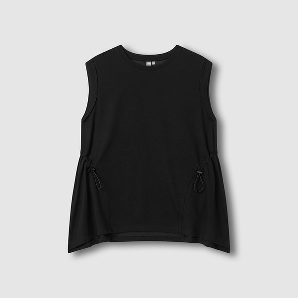 여 JAJU AIR 코튼 셔링 스트링 티셔츠 J116201098099