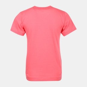여성 레드하트 패치 반팔 티셔츠 핑크 P1T271 PINK