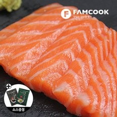 [냉장][항공]노르웨이슈페리어생연어슬라이스500g+간장&와사비소스&해동지증정