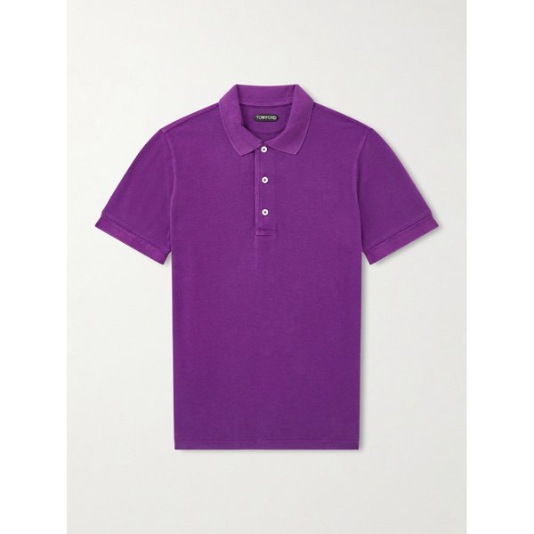 슬림핏 라이오셀 코튼 블렌드 피케 폴로 티셔츠 46376663163003388