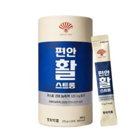 부채꼴 편안활 스트롱 소화음료 까스활 코어 농축액 15g 24포 1통 / 국내산 양배추 농축액 함유 스틱